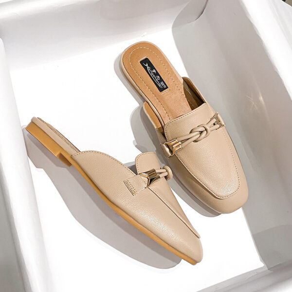 Closed Toe Women's Outer Wear Fashion Slippers Half Slippers