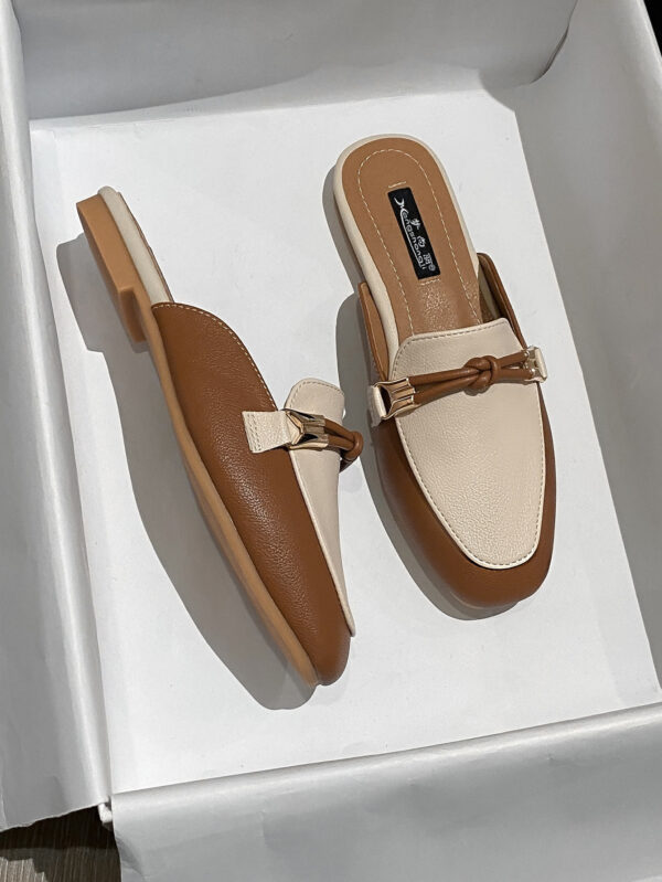 Closed Toe Women's Outer Wear Fashion Slippers Half Slippers