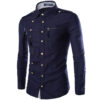 Brand Men Shirt Fashion Design Mens Slim Fit Cotton Dress Shirt Stylish Long Sleeve Shirts Chemise Homme Camisa Masculina